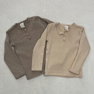 H&M Gender Neutral Ribbed Long Sleeve Shirt Size 18 Months